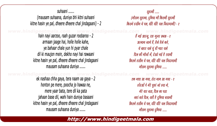 lyrics of song Dheere Dheere Chal Jindagaani
