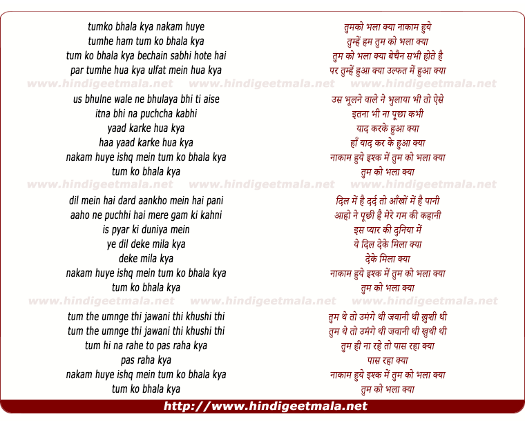 lyrics of song Naakam Hue Ishq Me Hum